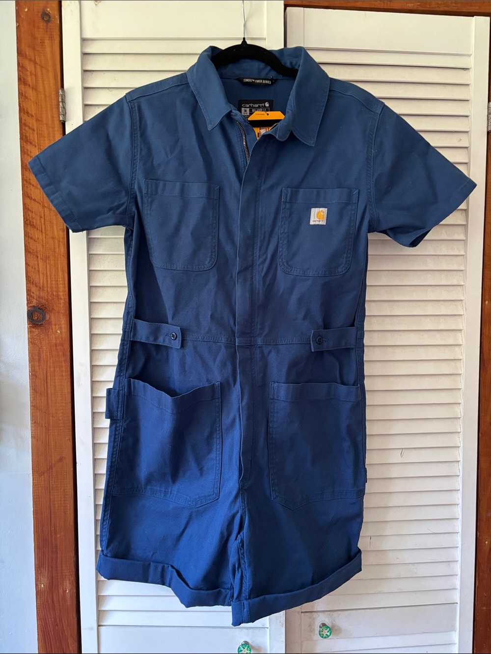 Carhartt Men’s Short-Sleeve Utility Romper - Navy Blue